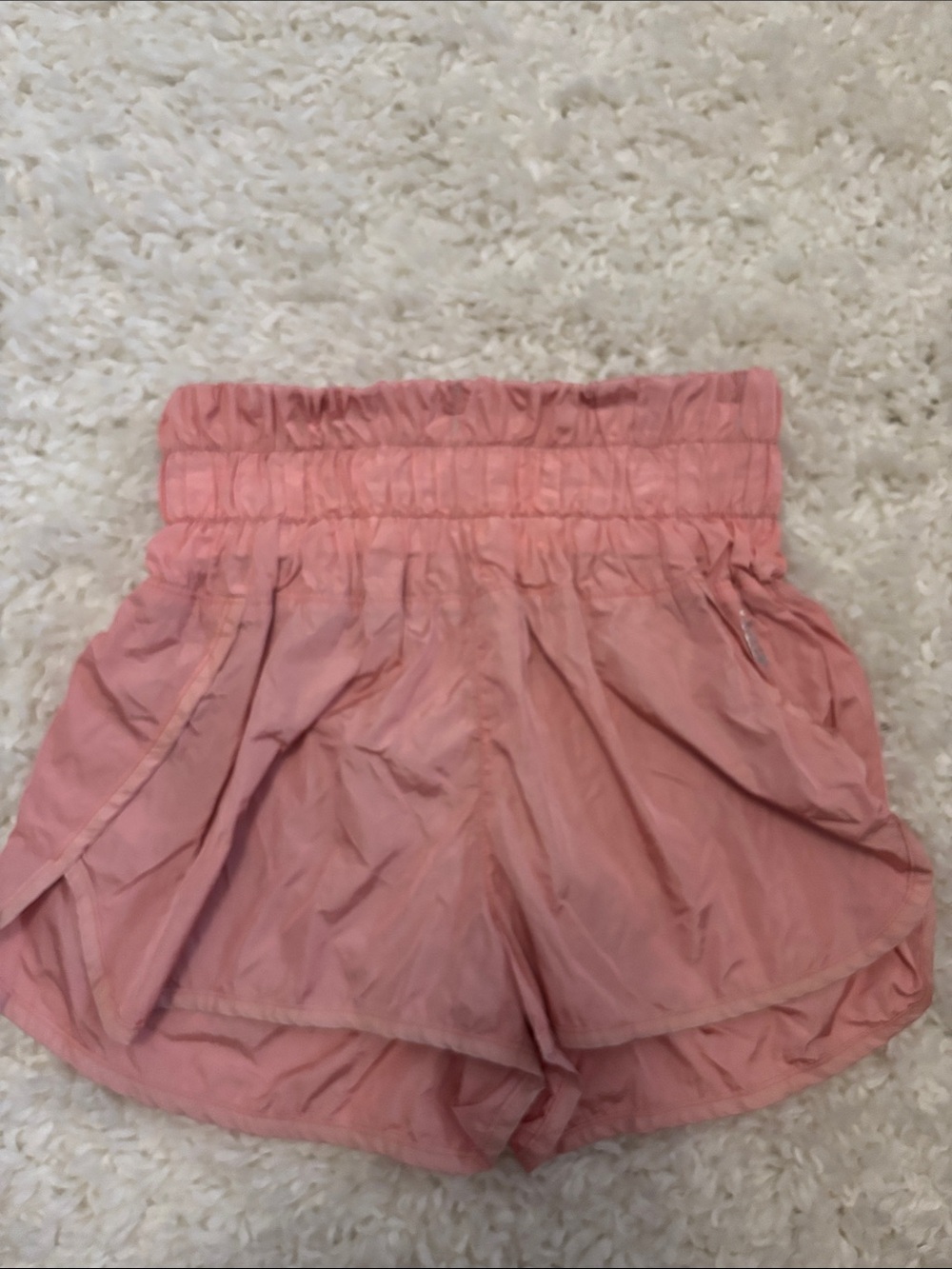 FP Movement by Free People Blush Pink High-Waist Athletic Shorts (Flaw)